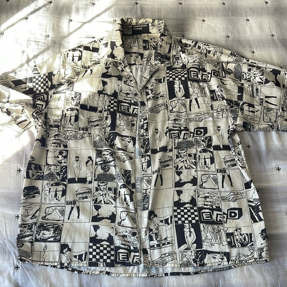 ENFANTS RICHES DÉPRIMÉS white and black shirt